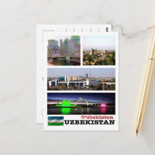 Cartão Postal Usbequistão - Mosaico -