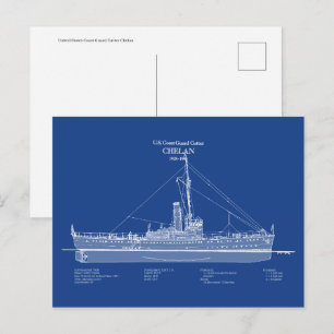 Cartão Postal USCGC Chelan - ABD