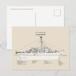 Cartão Postal USCGC Eastwind wagb-279 - SBD