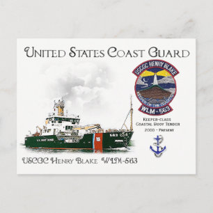 Cartão Postal USCGC Henry Blake WLM-563 Navio Faroleiro Costeiro