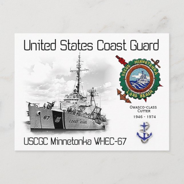 CARTÃO POSTAL USCGC WINNETONKA WHEC-67 (Frente)