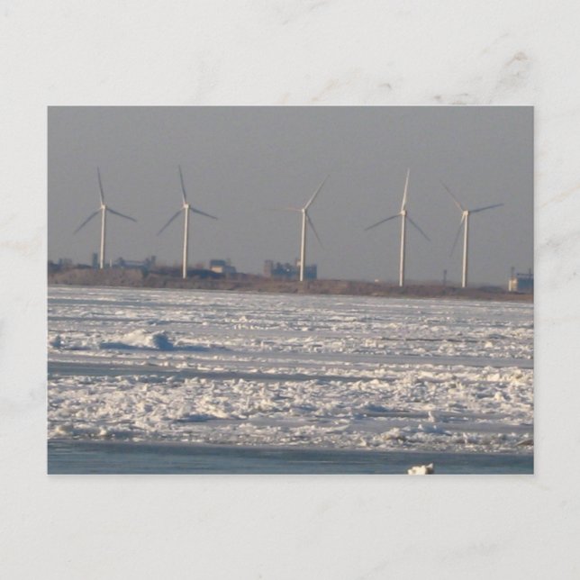 Cartão Postal usinas eólicas de Buffalo, NY (Frente)