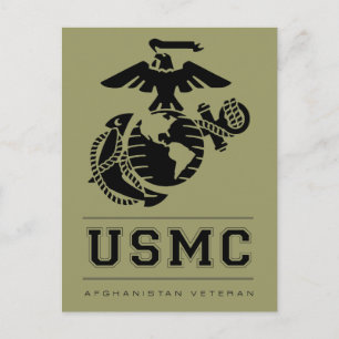 Cartão Postal USMC Afeganistão Veterano