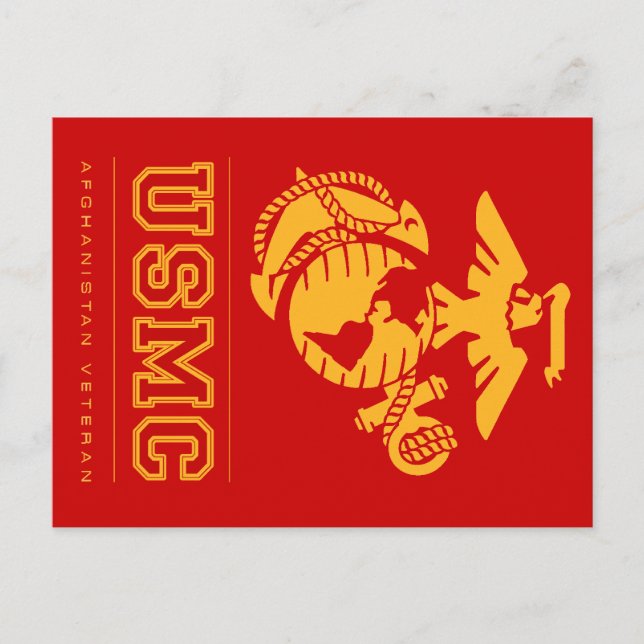 Cartão Postal USMC Afeganistão Veterano (Frente)