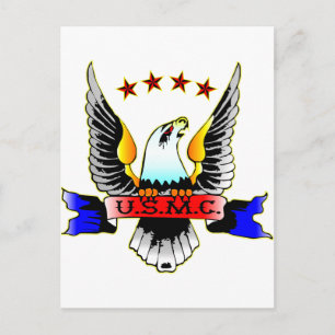Cartão Postal USMC de estilo antigo