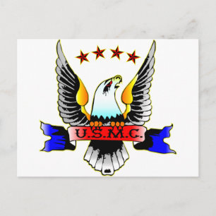 Cartão Postal USMC de estilo antigo