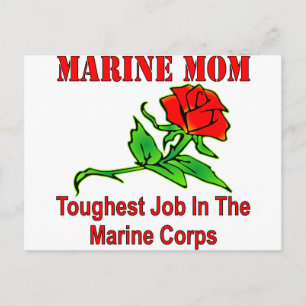 Cartão Postal USMC Marine Mamãe É O Trabalho Mais Duro Do Corpo
