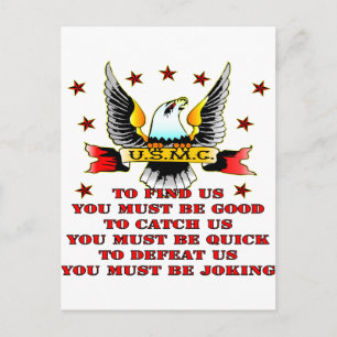 Cartão Postal USMC nos encontra nos pegue derrotar a nós que voc