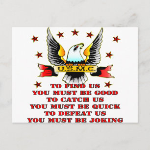 Cartão Postal USMC nos encontra nos pegue derrotar a nós que voc