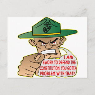 Cartão Postal USMC, tenho juramento de defender a Constituição