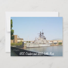 Cartão Postal USS Croaker e USS Little Rock