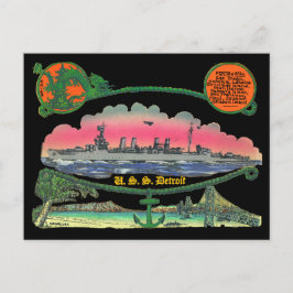 Cartão postal USS Detroit CL-8