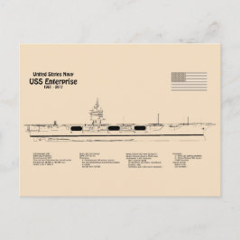 Cartão Postal USS Enterprise - Entrega de Planos de Esquema SD