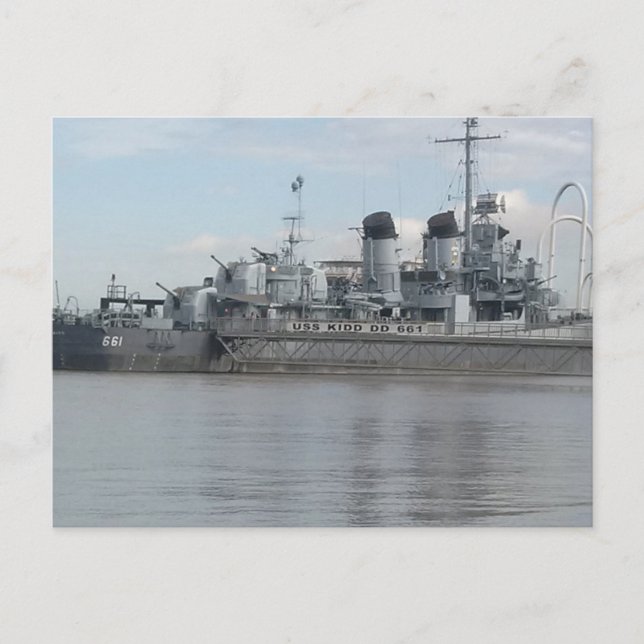 Cartão postal USS KIDD DD 661 (Frente)