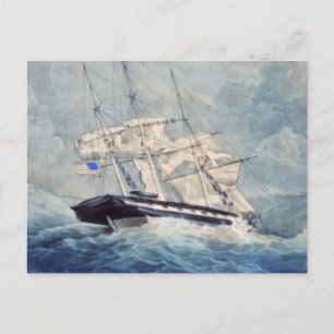 Cartão Postal USS - Pintura de albany