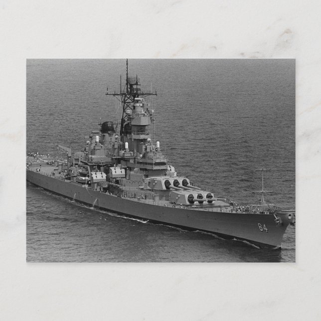 Cartão Postal USS Wisconsin (BB-64) (Frente)