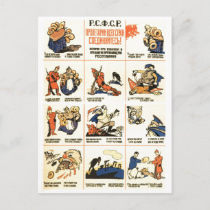 Cartão Postal USSR CCCP Guerra Fria União Soviética de Propaga