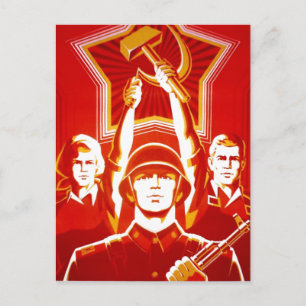 Cartão Postal USSR CCCP Guerra Fria União Soviética de Propaga
