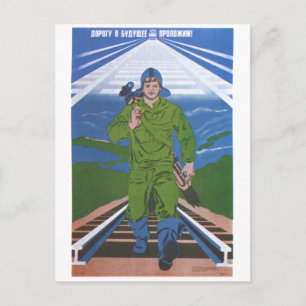 Cartão Postal USSR CCCP Guerra Fria União Soviética de Propaga