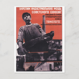 Cartão Postal USSR CCCP Guerra Fria União Soviética de Propaga