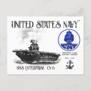 Cartão Postal USUÁRIO EMPRESARIAL CV- 6 AIRCRAFT CARRIER - Cartã