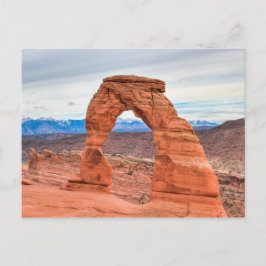 Cartão Postal Utá, EUA. Arco delicado no parque nacional dos