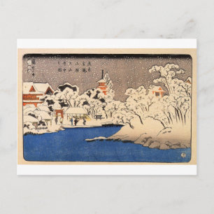 Cartão Postal Utagawa Kuniyoshi - neve em Senso-j