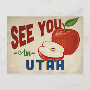 Cartão Postal Utah Apple - Viagens vintage