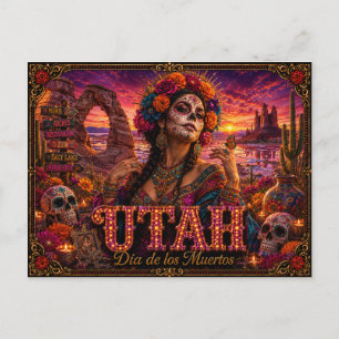 Cartão Postal Utah Dia dos Mortos Retro