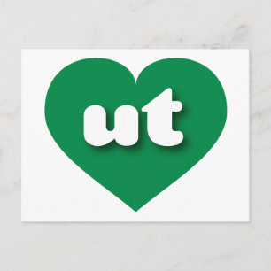 Cartão Postal Utah Green Heart - amor