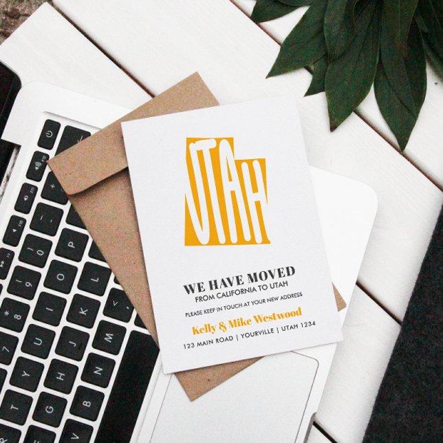Cartão Postal UTAH Movimentamos novo endereço Novo Cartão-Postal (Criador carregado)