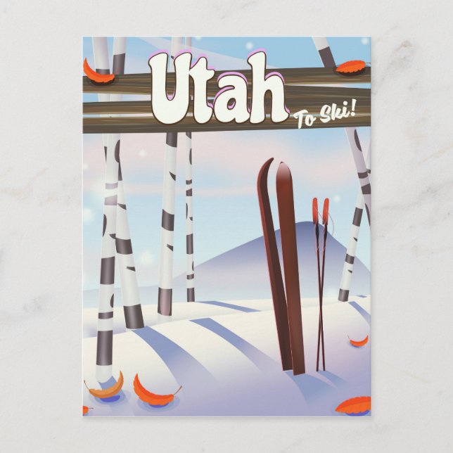 Cartão Postal Utah para esquiar! (Frente)