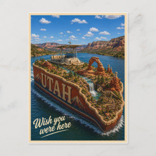 Cartão Postal Utah Wish You Were Here Série de Estados