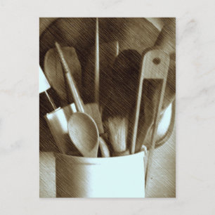 Cartão Postal Utensílios de cozinha