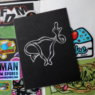 Cartão Postal Útero do Dedo do Meio Pró-escolha