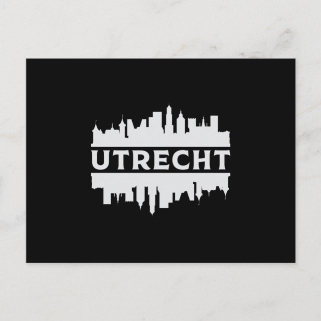 Cartão Postal Utrecht City Cityscape Skyline Trip Funny Gift (Frente)