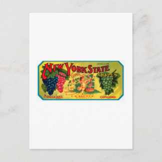 Cartão Postal Uvas do Estado de Nova Iorque