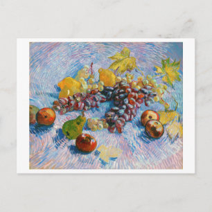 Cartão Postal Uvas, limões, peras e maçãs, Van Gogh