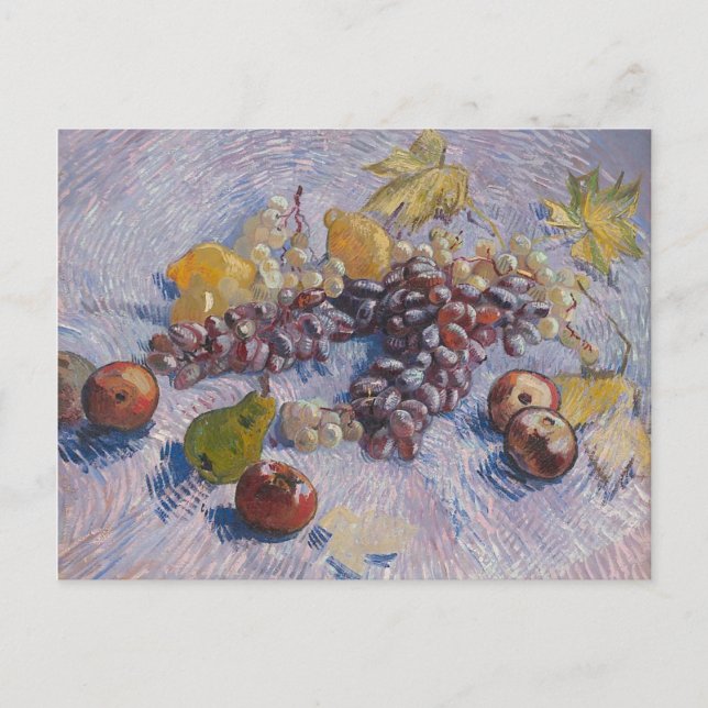 Cartão Postal Uvas, limões, peras, maçãs - Vincent Van Gogh (Frente)