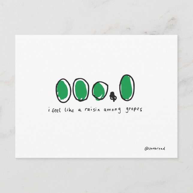 Cartão Postal uvas passas (Frente)