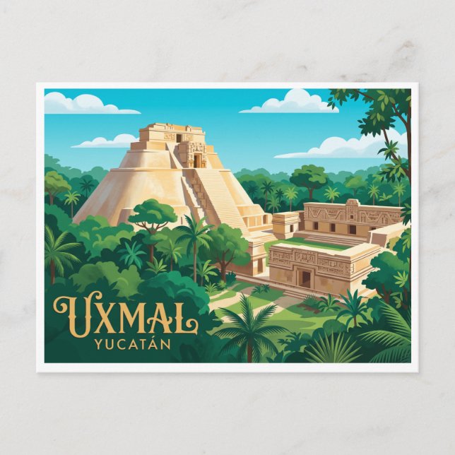Cartão Postal Uxmal Muna México (Frente)
