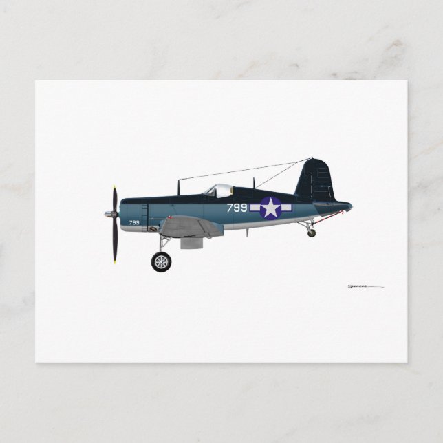Cartão Postal V F-4U Corsair 799 (Frente)