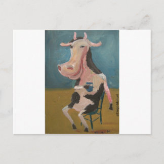 Cartão Postal vaca borracha