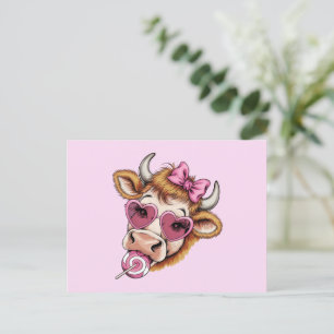 Cartão Postal Vaca das Terras Altas do Vale Coquette Dia dos Nam