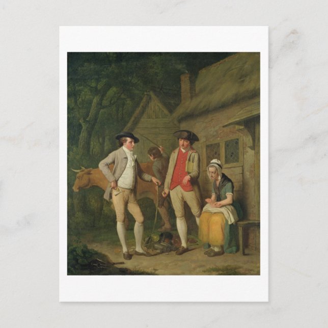 Cartão Postal Vaca e bens de viúva Costard, distraídos para impo (Frente)