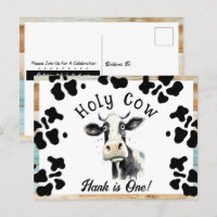 Vaca Sagrada Aniversário de 1 ano Aquarela