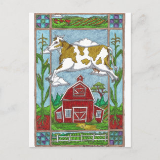 Cartão Postal Vaca voadora