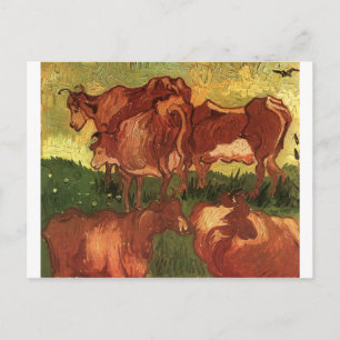 Cartão Postal Vacas de Vincent van Gogh