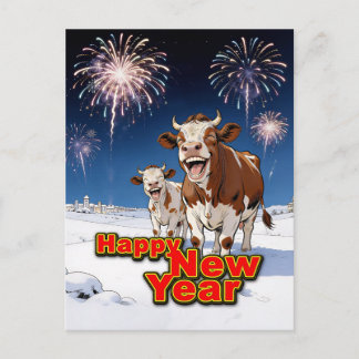 Cartão Postal vacas engraçadas