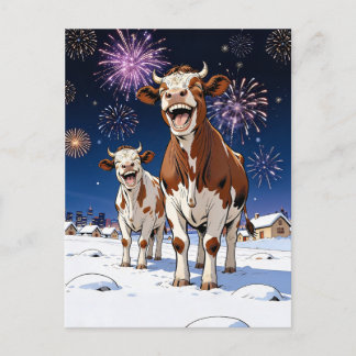 Cartão Postal vacas engraçadas